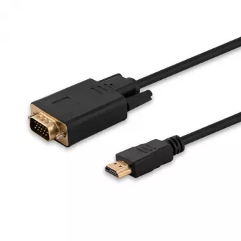 Adaptador de cabo de vídeo Savio CL-103 1,8 m HDMI Type A (Standard) VGA (D-Sub) preto