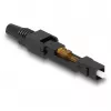 Conector rápido de fibra ótica DeLOCK SC simplex macho APC para montagem no local