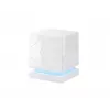 Conjunto de mesas de cabeceira cama meble QIU, 2 unid., MDF, branco alto brilho, 46×41,5×53 cm
