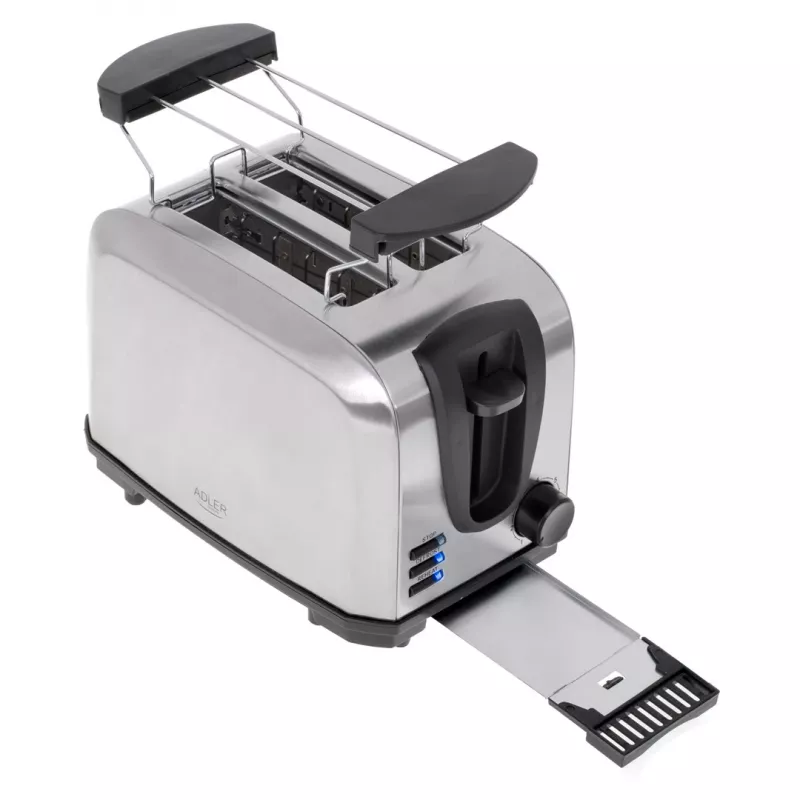 Torradeira Adler AD 3222 2 fatias 1000 W prateada