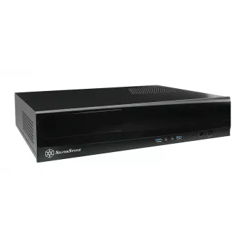 SilverStone MILO ML03 - Desktop - Micro-ATX - sem fonte de alimentação (ATX / PS/2) - preto - USB/Áudio (SST-ML03B-R)