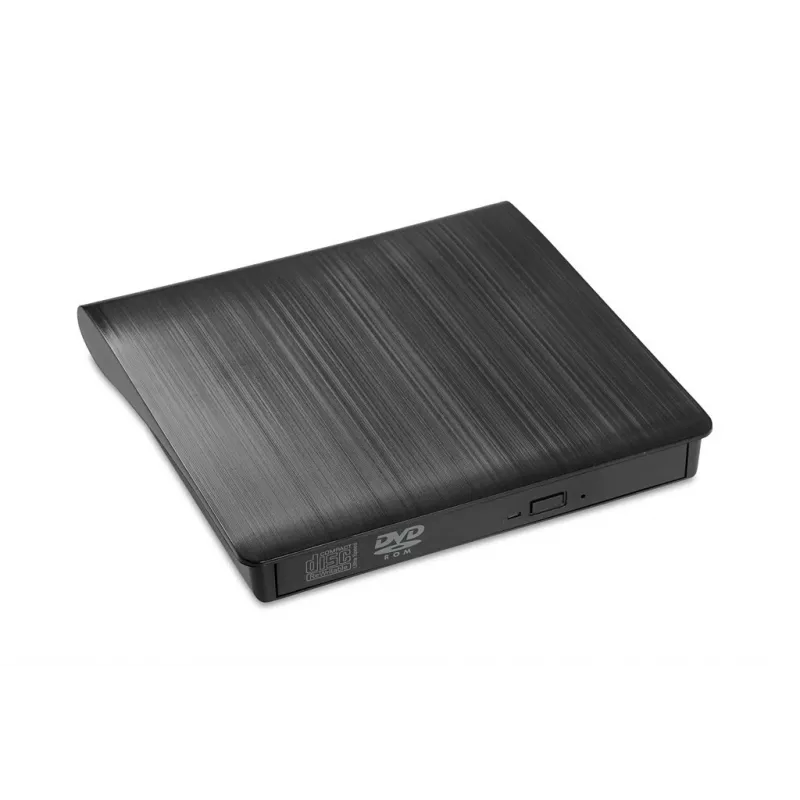 Unidade ótica externa DVD-ROM IBOX IED02, USB 3.2 Gen 1, DVD-ROM (8x) / CD-ROM (24x), preta