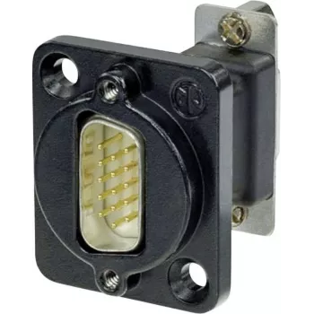 Adaptador D-SUB Neutrik conector macho D-SUB 15 polos - conector fêmea D-SUB 15 polos NADB15MF-B 1 unid. (NADB15MF-B)