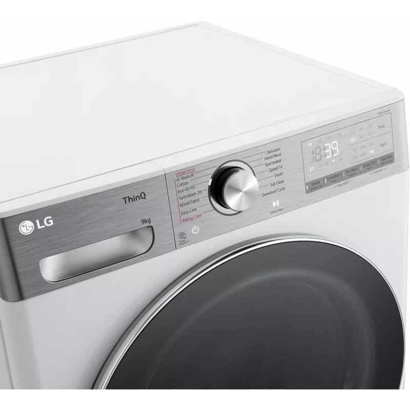 Máquina de lavar LG F2WR909P3W, 9 kg, 47,5 cm, 1200 rpm