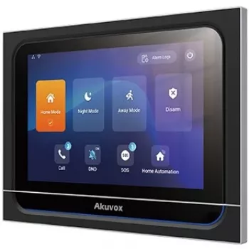 Unidade central de domótica Akuvox X933H preto ecrã tátil de 7 polegadas