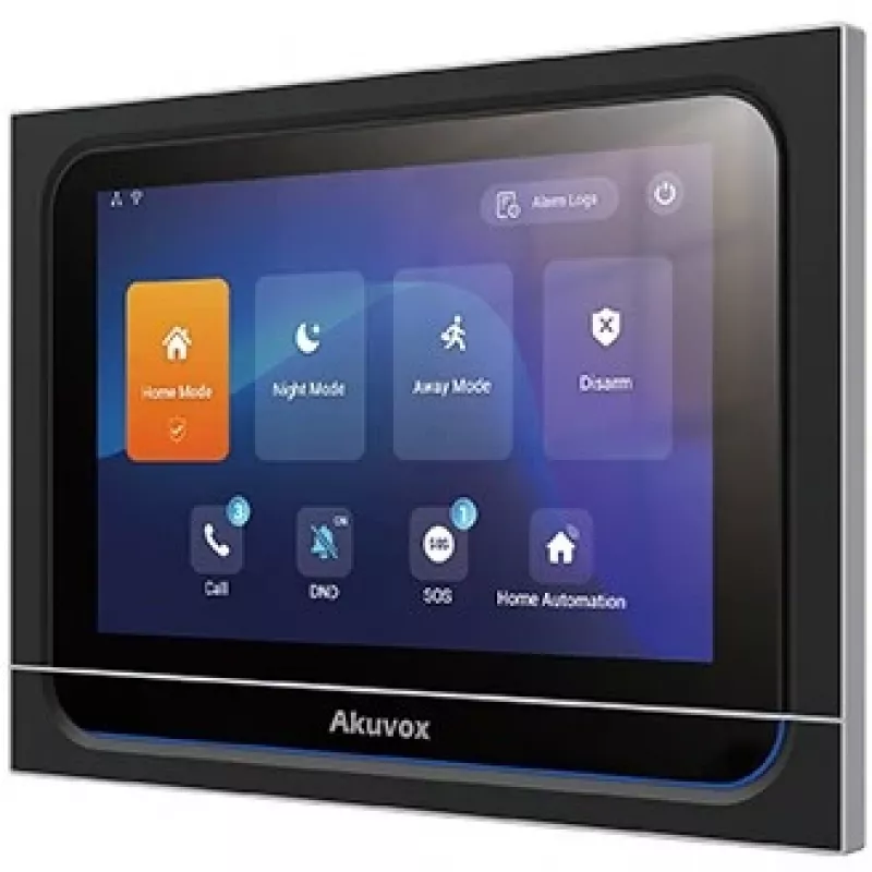 Unidade central de domótica Akuvox X933H preto ecrã tátil de 7 polegadas