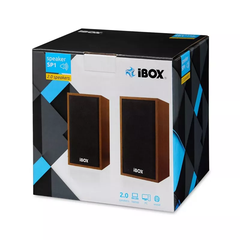 Altifalantes IBOX IGLSP1 com fios 2.0 altifalantes de mesa 10 W Cherry