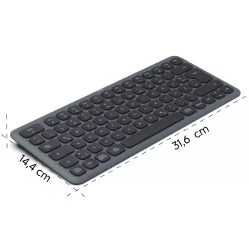WK-500 teclado multi-dispositivo preto-cinzento