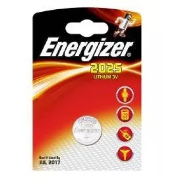 Pilha de lítio de botão descartável Energizer CR2025 3 V, 1 unid.