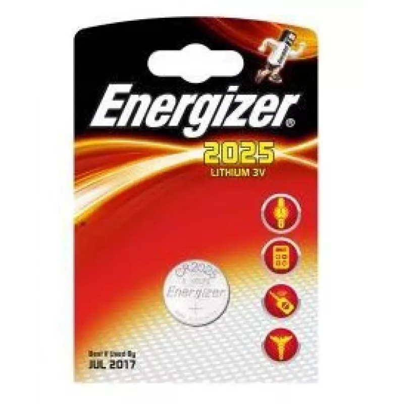 Pilha de lítio de botão descartável Energizer CR2025 3 V, 1 unid.