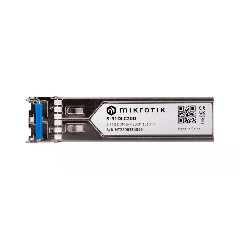 Módulo transceptor de rede MikroTik S-31DLC20D SFP 1310 nm 1250 Mbit/s 20 km LC