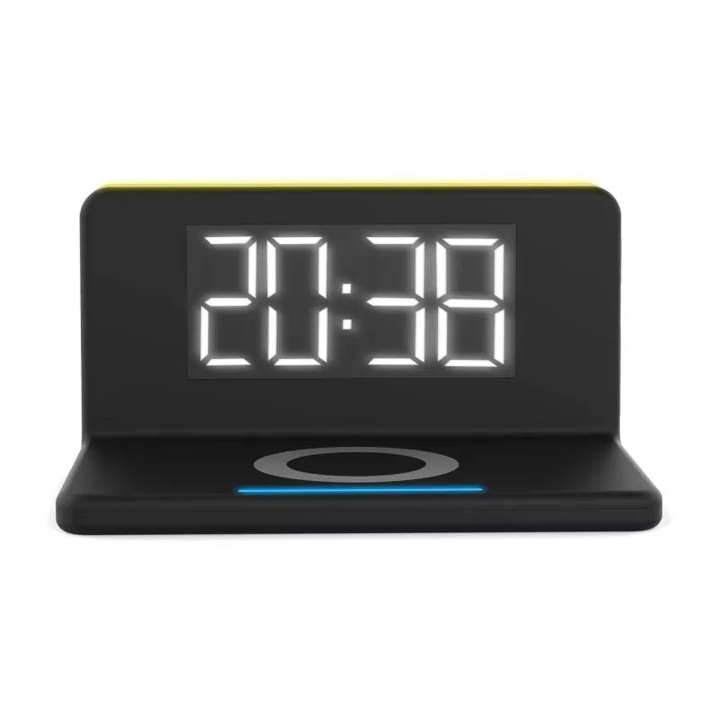 Despertador digital Terratec ChargeAir preto amarelo 286141