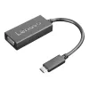 Adaptador de cabo de vídeo Lenovo 4X90M42956 VGA (D-Sub) USB Type-C preto