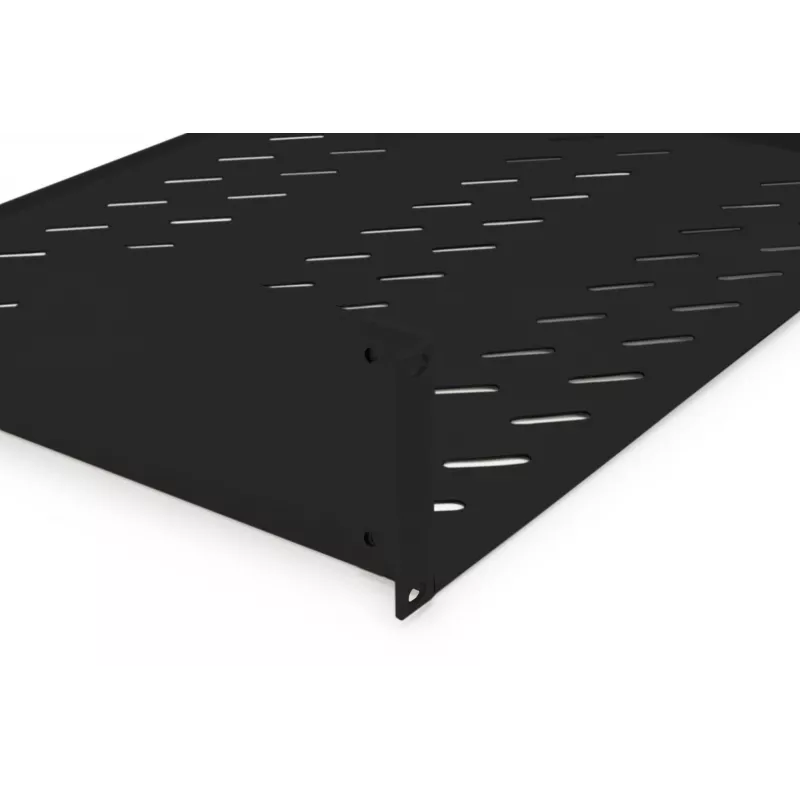 Digitus | Prateleira 2U para racks | DN-19 TRAY-2-SW | preto | Perfeita para armazenar componentes não adequados para 483 mm (19