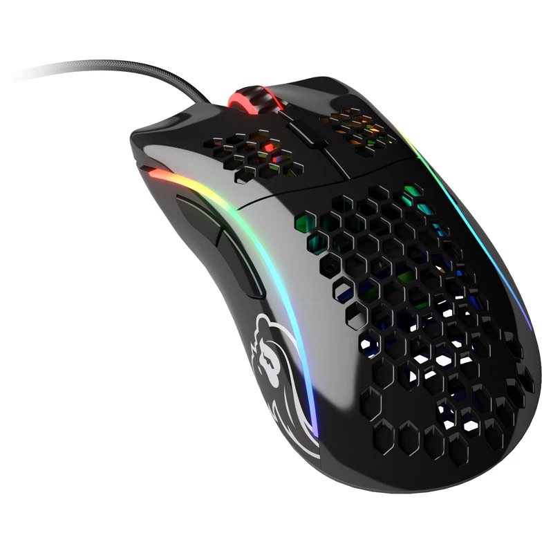 Rato gaming Glorious Model D - Preto, brilhante + tapete de rato - XL