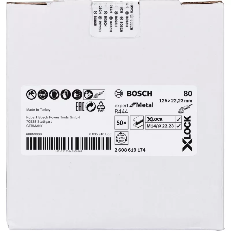 Acessório para ferramenta rotativa Bosch 2 608 619 174 disco de corte/lixa de aço