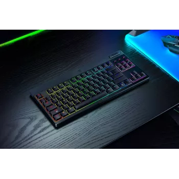 Teclado gaming Razer BlackWidow V4 Low-Profile Tenkeyless HyperSpeed USB RF Wireless Bluetooth QWERTY US International preto