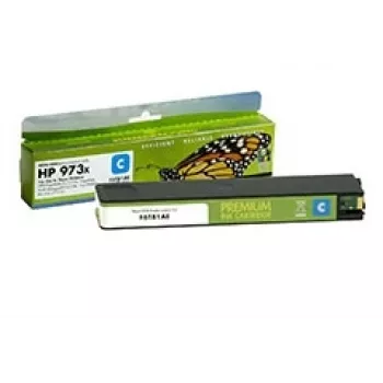 Tinta compatível Static-Control HP n.º 973X ciano (F6T81AE) chip novo
