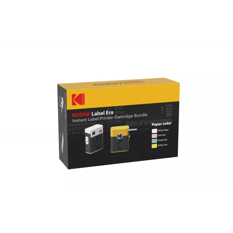 Conjunto de cassetes para impressora de etiquetas Kodak M50 Label Era, cassete de recarga amarela M50Y com 13 rolos de etiquetas