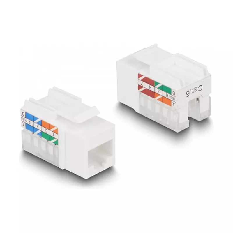 Conjunto Keystone LSA DeLOCK RJ45 RJ11 Cat.6 preto suporte de clipe