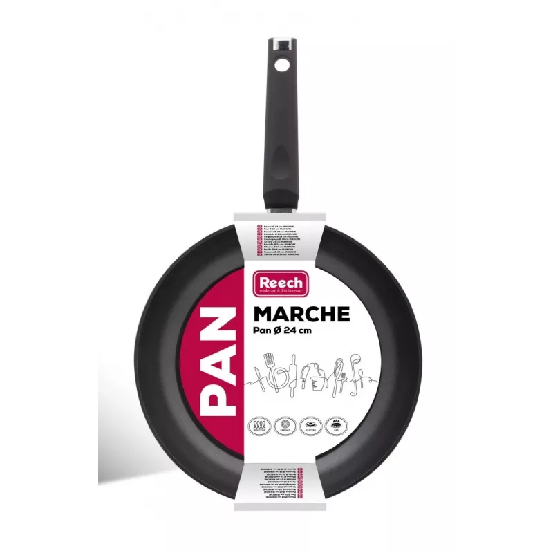 Frigideira LAMART LP1002 MARCHE 24 cm – alumínio antiaderente, preto