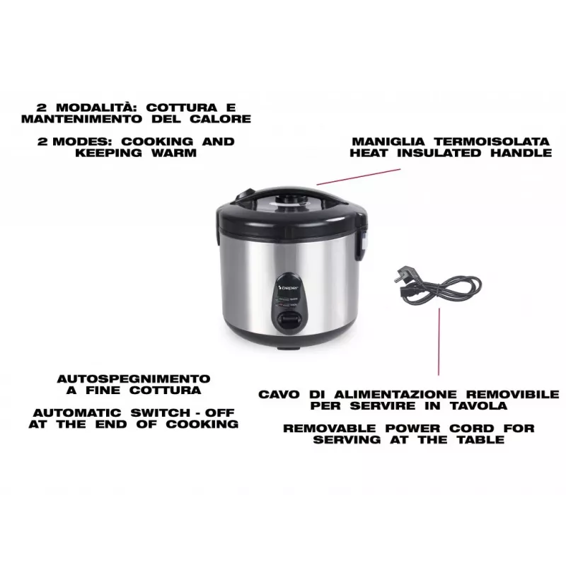 Panela de arroz e vaporizador Beper P101VAP002