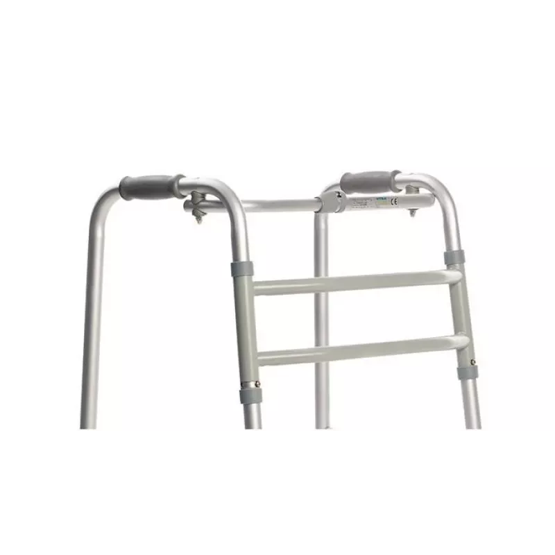 Andarilho VITEA CARE PPC013VC — andarilho de alumínio com 4 rodas, altura ajustável 81,5–91,5 cm, rodas de 8 cm, largura 550 mm, peso máx. do utilizador 110 kg
