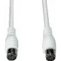 Cabo coaxial e+p FAS 25 2,5 m F branco