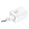 Baseus Super Si Pro carregador rápido USB + USB-C 30W (branco)