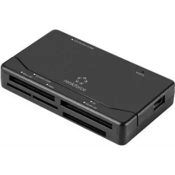 Leitor de cartões USB 2.0 externo Renkforce RF-PCR-150, preto (RF-5152720)