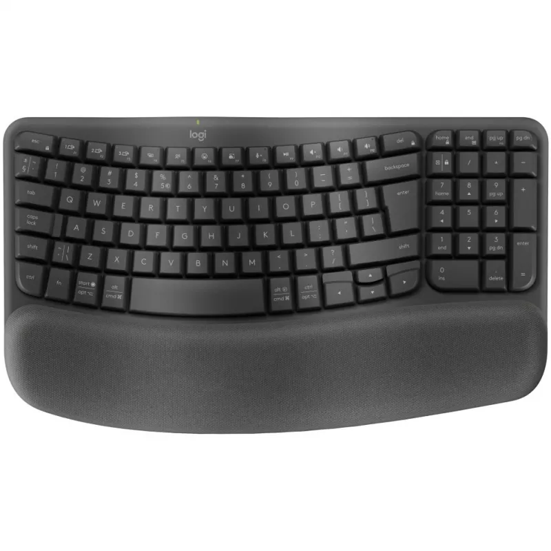 Teclado Logitech Wave Keys Office RF Wireless + Bluetooth QWERTY US International grafite