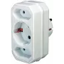 Adaptador de rede Brennenstuhl 1508050 com 2 + 1 tomadas branco