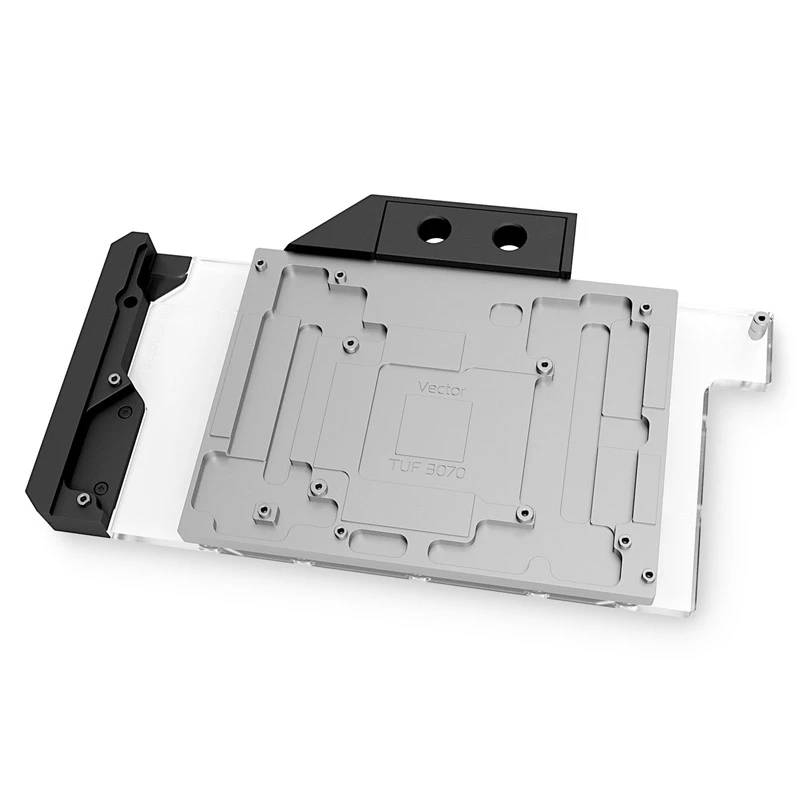 Bloco de água EK Water Blocks acrílico cobre preto níquel transparente