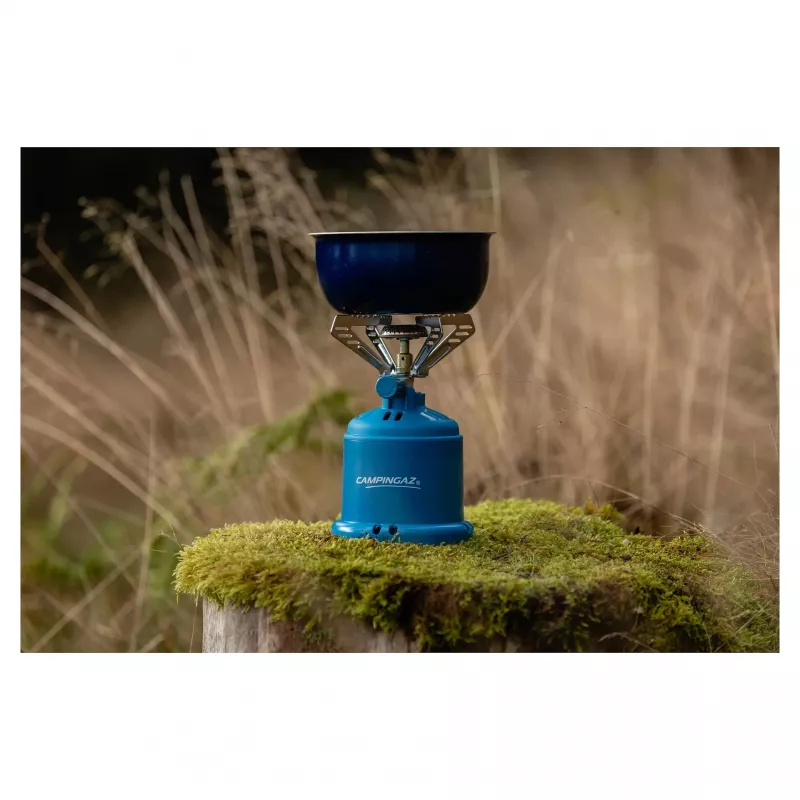 Fogareiro de campismo a combustível líquido Campingaz 2230063 — 1 bico, gás natural, Ø 14 cm, 190 mm de altura, 280 g
