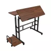 Mesa móvel para portátil Maclean, preto, 80x60 cm, máx. 50 kg, ajustável em altura 67-115 cm, MC-124 B