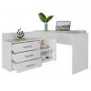 Secretária de computador de canto Topeshop DANY BIEL KPL branco retangular aglomerado