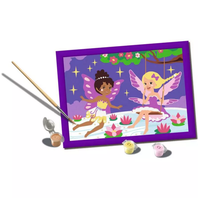 Conjunto de pintura Ravensburger CreArt – Amigos das Fadas (conjunto de pintura infantil)