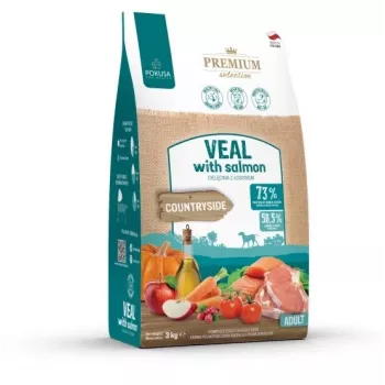 POKUSA Premium Selection Vitela com Salmão Adult - Alimento seco para cães - 3 kg