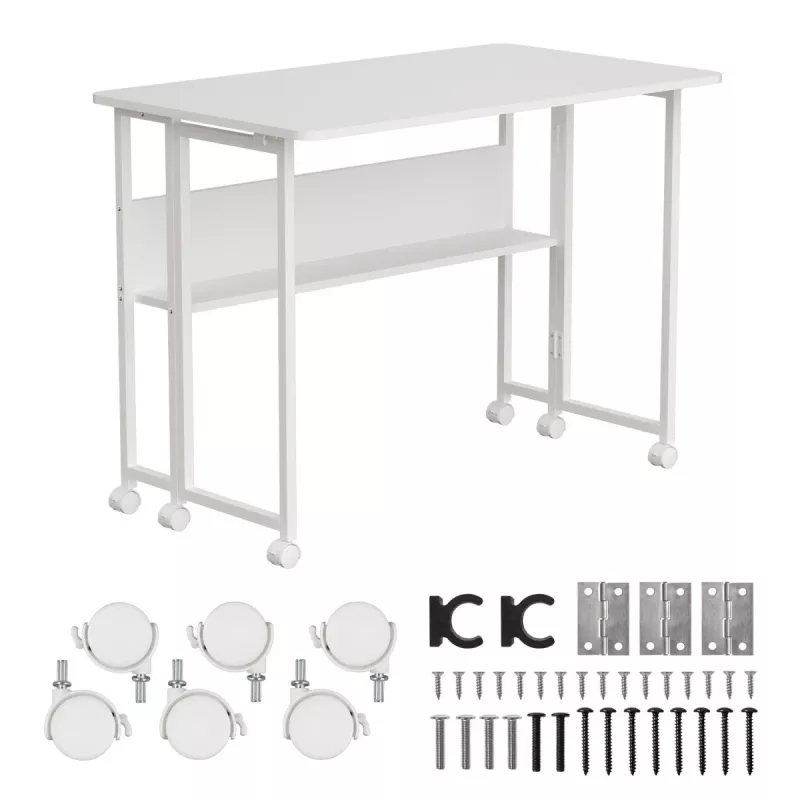 Secretária móvel Maclean branca MC-126W 50kg