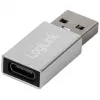 Adaptador LogiLink AU0056 USB 3.2 Gen 1 USB Type-C conector fêmea Prateado