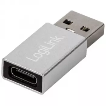 Adaptador LogiLink AU0056 USB 3.2 Gen 1 USB Type-C conector fêmea Prateado