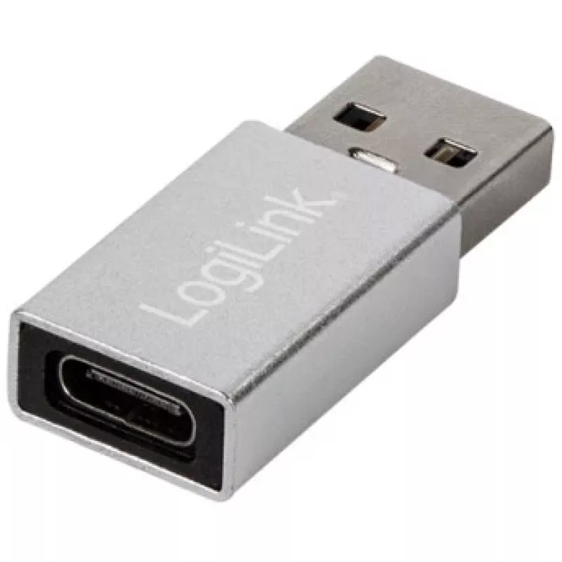 Adaptador LogiLink AU0056 USB 3.2 Gen 1 USB Type-C conector fêmea Prateado