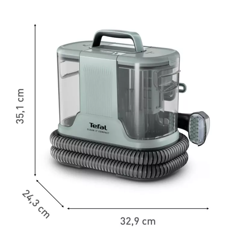 Limpa manchas portátil Tefal Clean It Compact Pet IZ3020F0 — aparelho manual para limpeza de estofos e manchas de animais