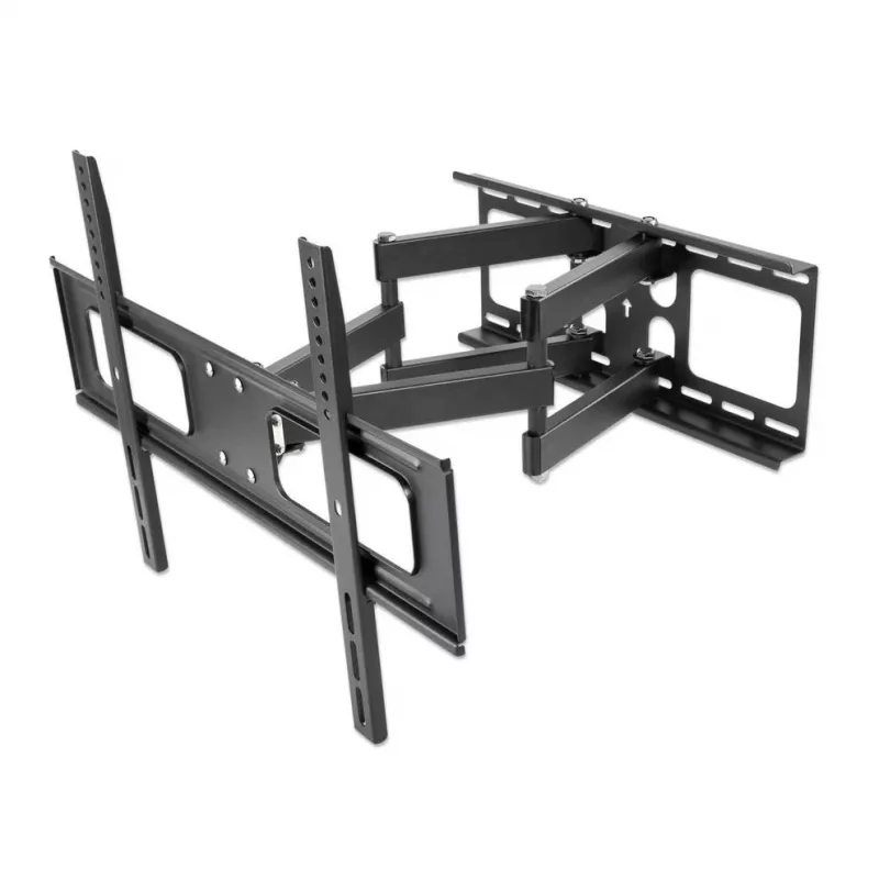 Suporte de parede exterior Manhattan para televisores e monitores, totalmente articulado, para ecrãs de 37-65 polegadas, VESA 200x200-600x400 mm, até 50 kg, resistente às intempéries, preto
