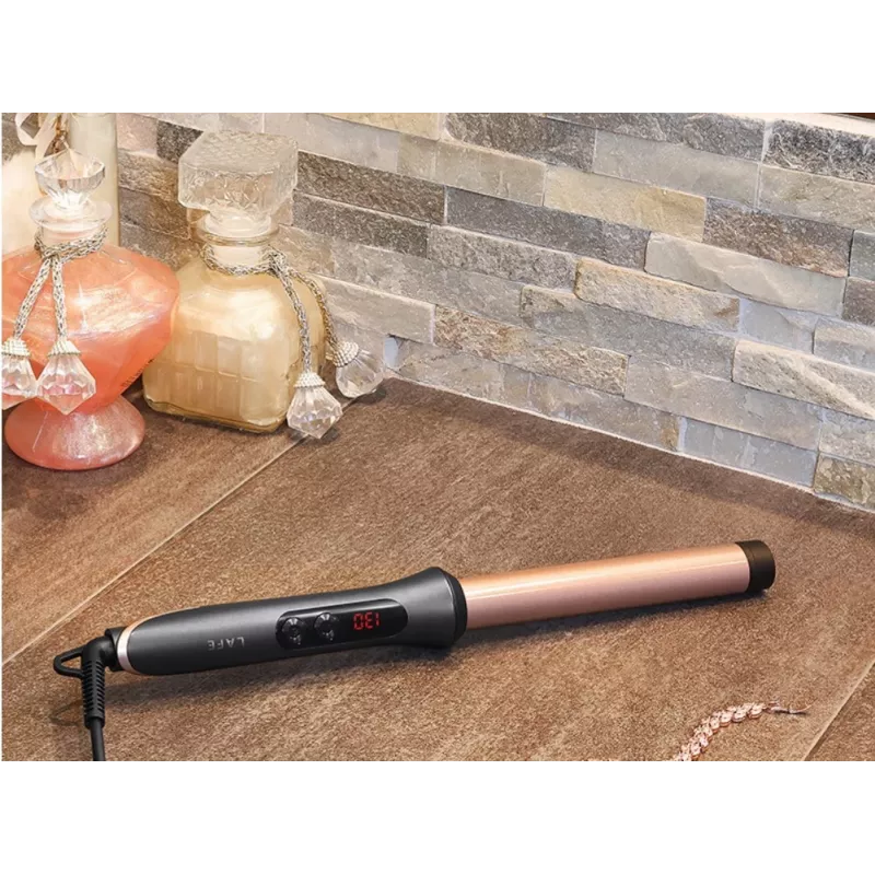 Modelador de caracóis LAFE Sleek & Shine Curler 25 mm LAFLKA47571 – bastão redondo 25 mm, modelador de caracóis elétrico