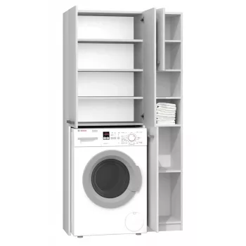 Armário de casa de banho Top-E-Shop MARPOL DD BI – independente, branco, 10 prateleiras