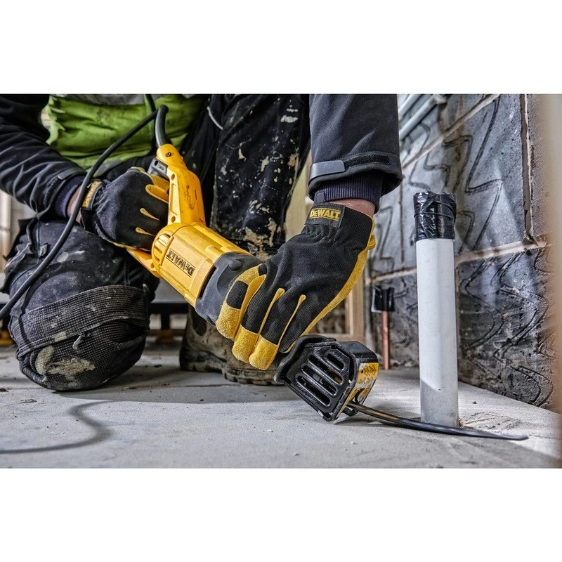 DeWALT DWE305PK-QS serra de sabre, 1100 W, curso 29 mm, máx. 2800 cursos/min, profundidade de corte em madeira 280 mm, 3,5 kg, preto/amarelo
