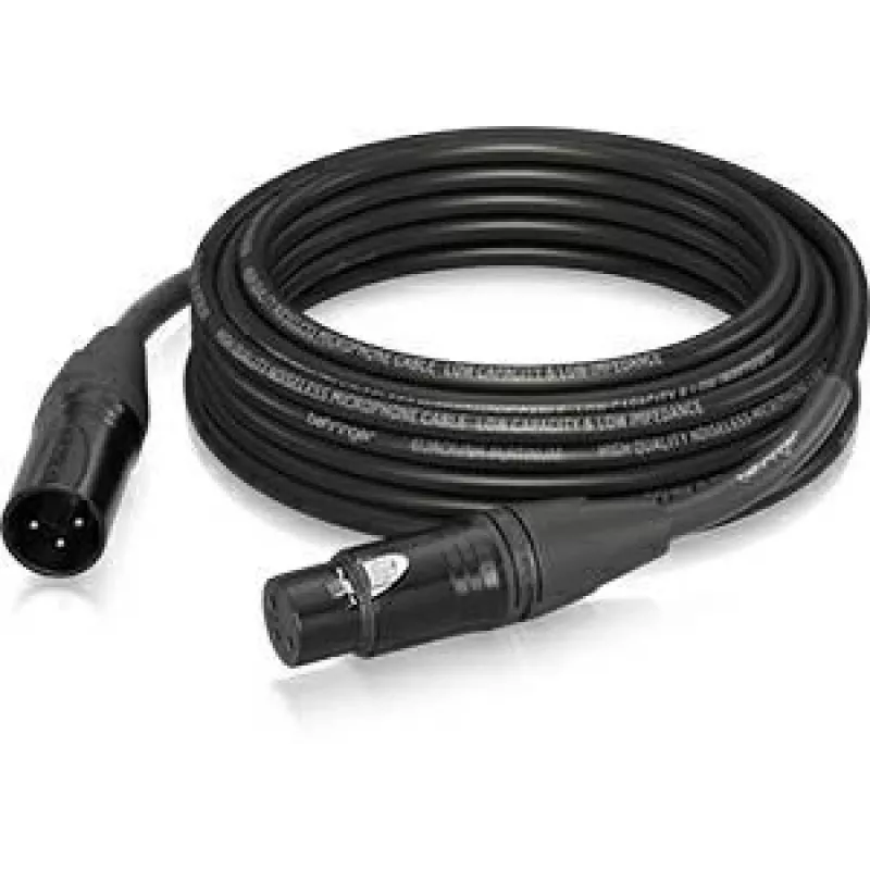 Cabo de microfone Behringer PMC-1000 conector fêmea XLR para conector macho XLR, 10 m
