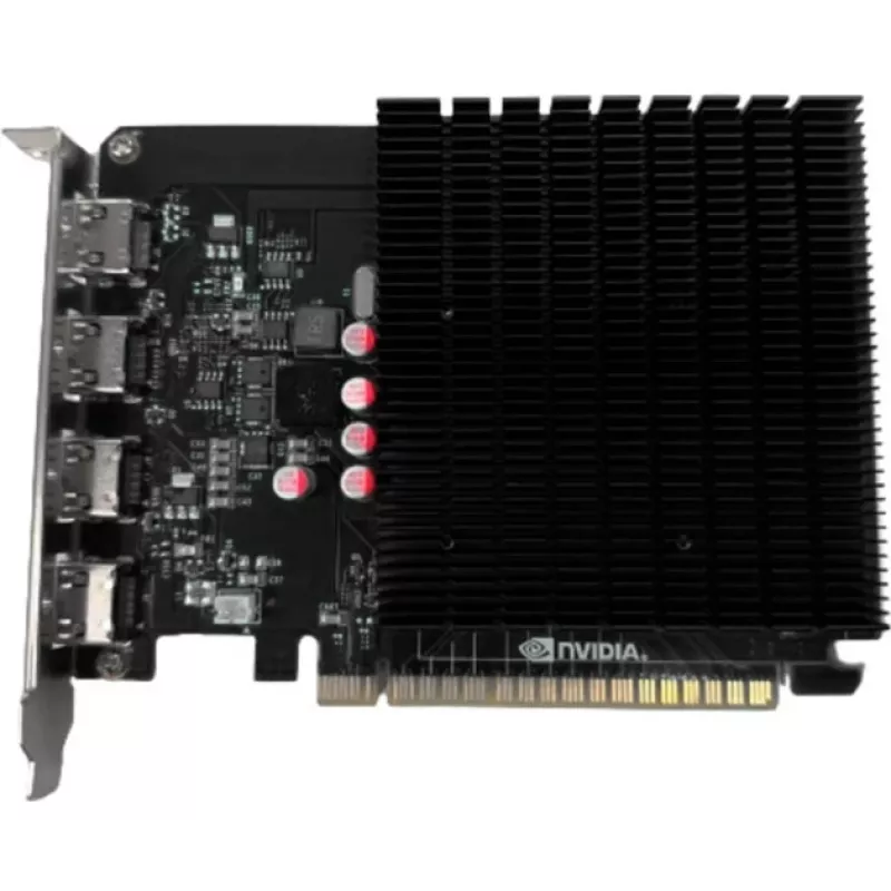 Biostar VN7313TG46 GeForce GT 730 placa gráfica, 4 GB, 4x HDMI, arrefecimento passivo