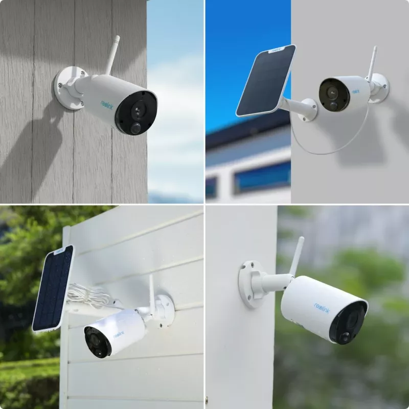 Reolink Argus Eco Câmara de vigilância WiFi para exterior, 1080p, bateria/solar (BWB2K07)